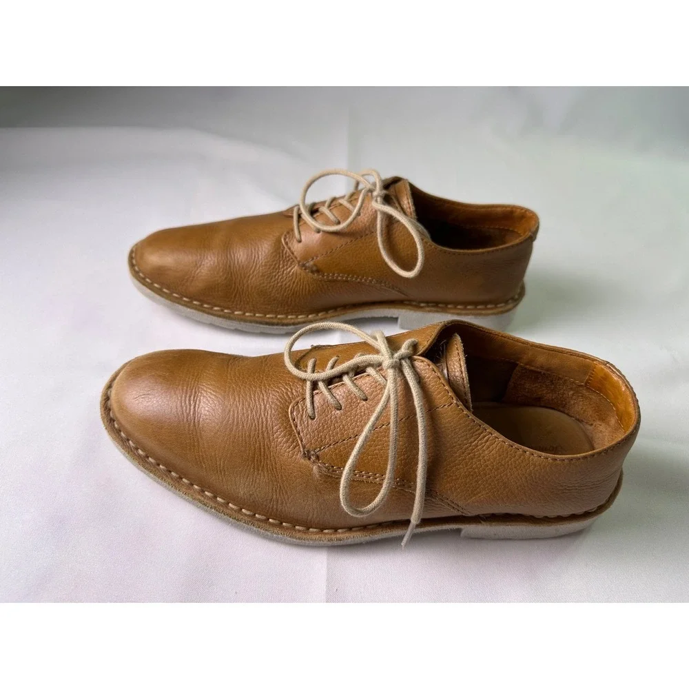 RARE Tommy Bahama Gilford Mens 9M Brown Leather Casual Derby Oxfords Brazil Shoe